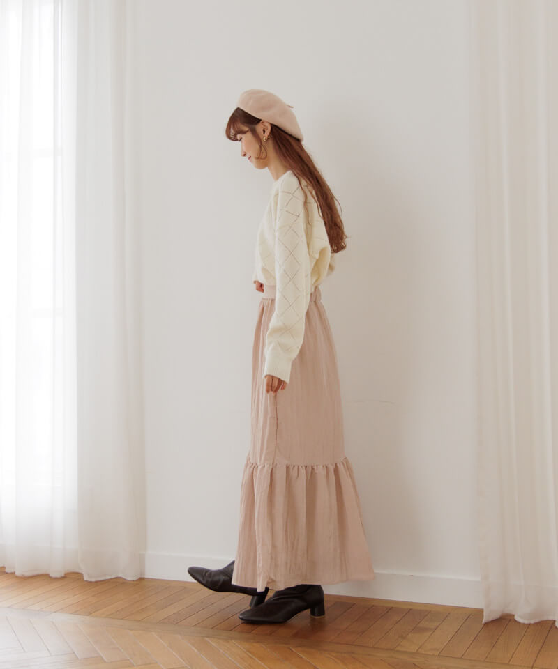 40%OFF】mousse tiered skirt～ﾑｰｽﾃｨｱｰﾄﾞｽｶｰﾄ | flower