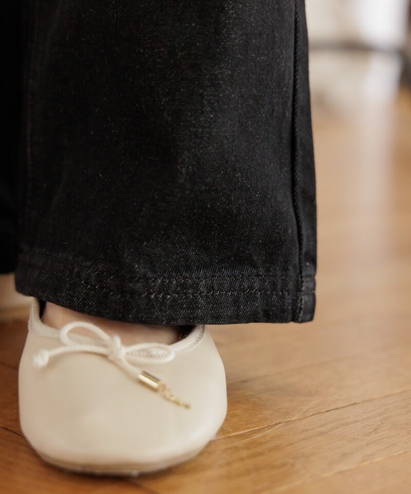 flower グラッドバギーパンツ　ブラック　S 30%OFF】glad buggy pants2～ｸﾞﾗｯﾄﾞﾊﾞｷﾞｰﾊﾟﾝﾂ2 | flower