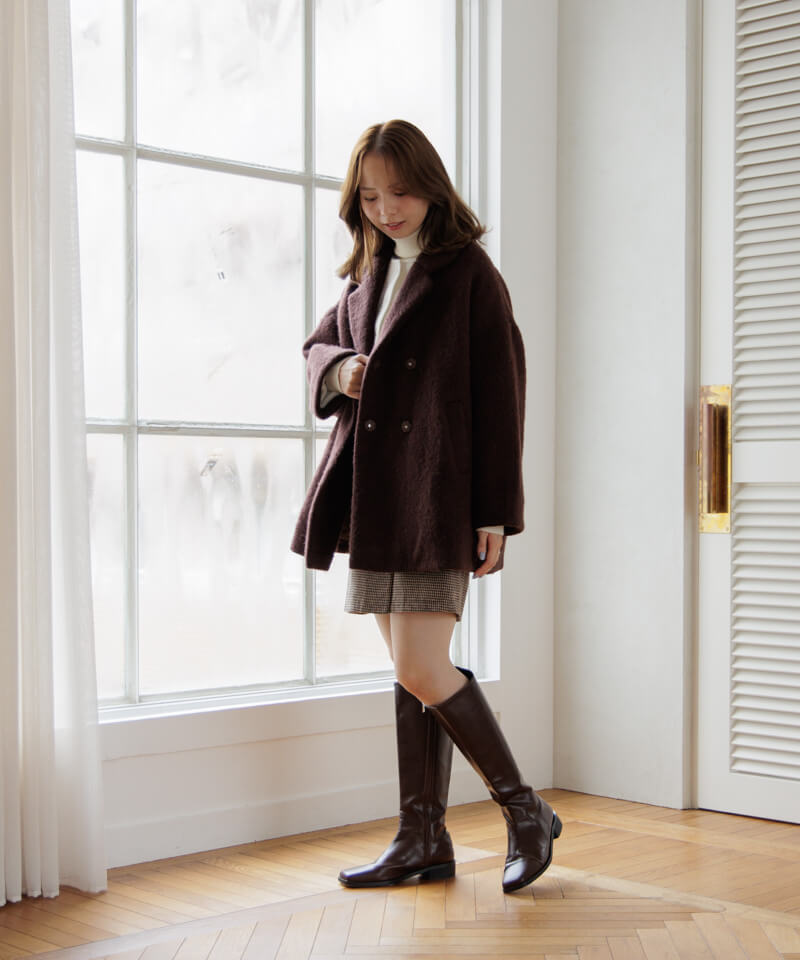 40%OFF】fluffy cocoon coat～ﾌﾗｯﾌｨｰｺｸｰﾝｺｰﾄ | flower／フラワー