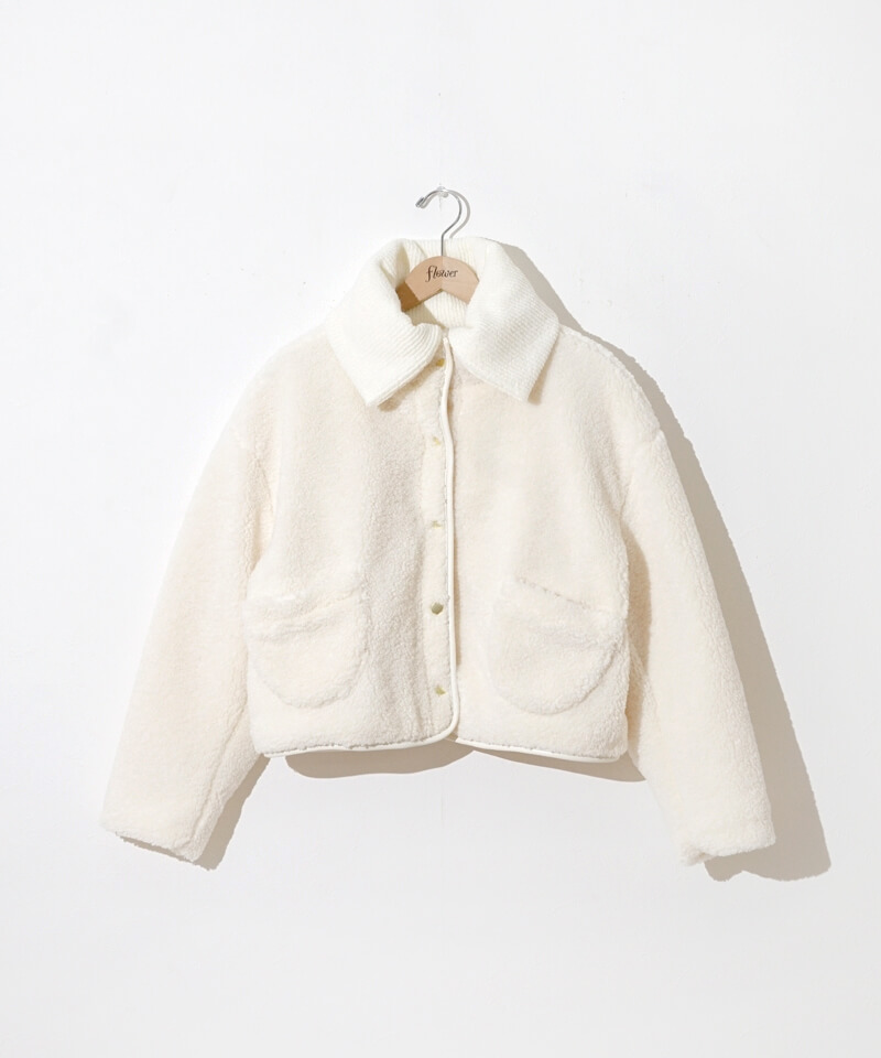 【フランシュリッペ】ひだまりコート(七分袖) 40%OFF】rib collar coat～ﾘﾌﾞｶﾗｰｺｰﾄ | flower／フラワー公式通販