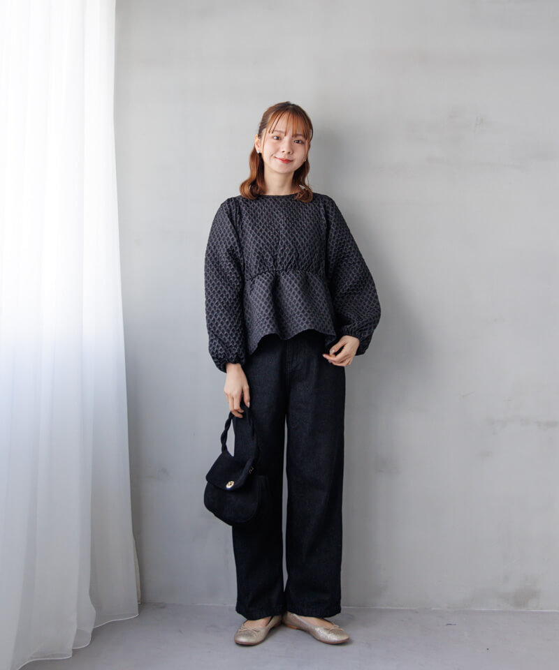 OHGA FLOWER BLOUSE オーガ フラワー ブラウス ジャガード