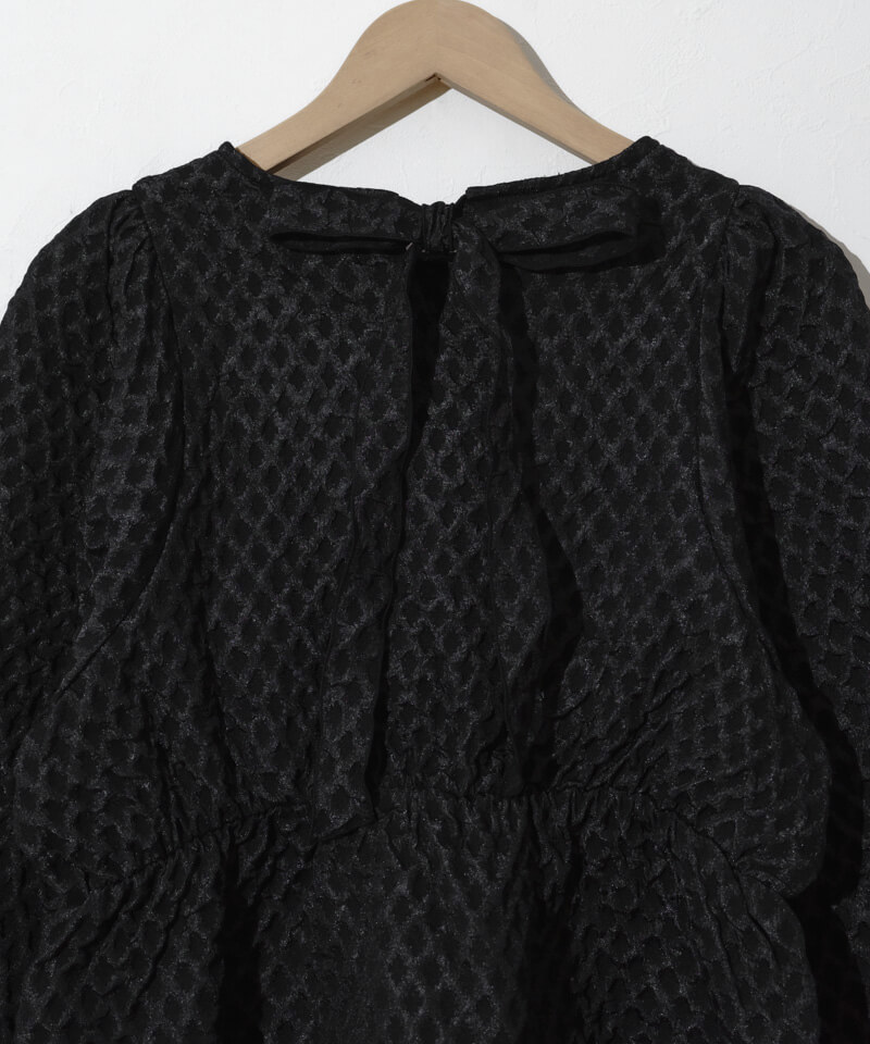 40%OFF】waffle jacquard blouse~ワッフルジャガードブラウス | flower 40%OFF】waffle jacquard blouse~ワッフルジャガードブラウス | flower