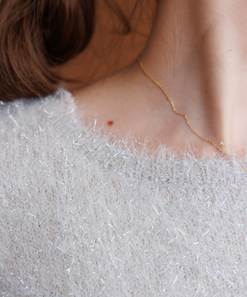 shaggy flower knit(unisex)/gray | KNUTH MARF