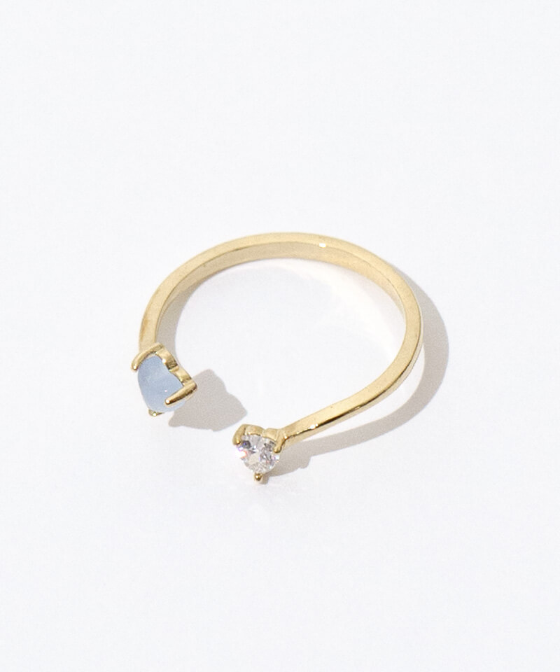 B*ー様 バカラ　リング　ブルー　ハート　15号 バカラ ハート（クリスタル） ブルー | Saint Laurent | YSL JA-JP