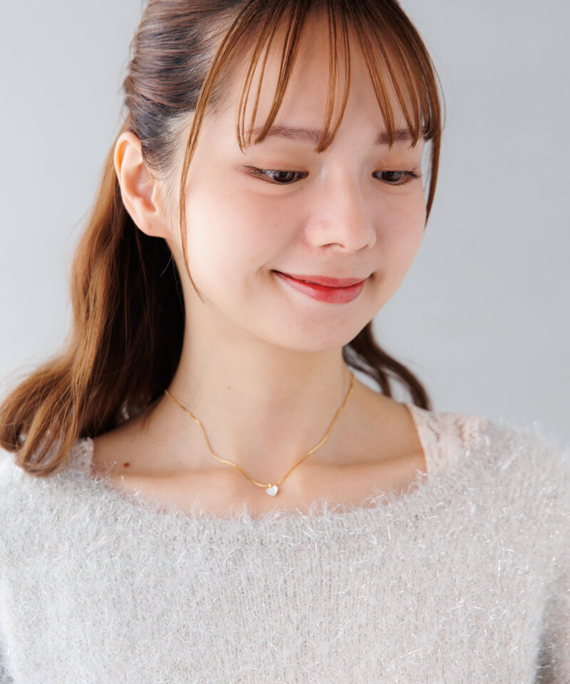 milky heart necklace～ﾐﾙｷｰﾊｰﾄﾈｯｸﾚｽ | flower／フラワー公式通販