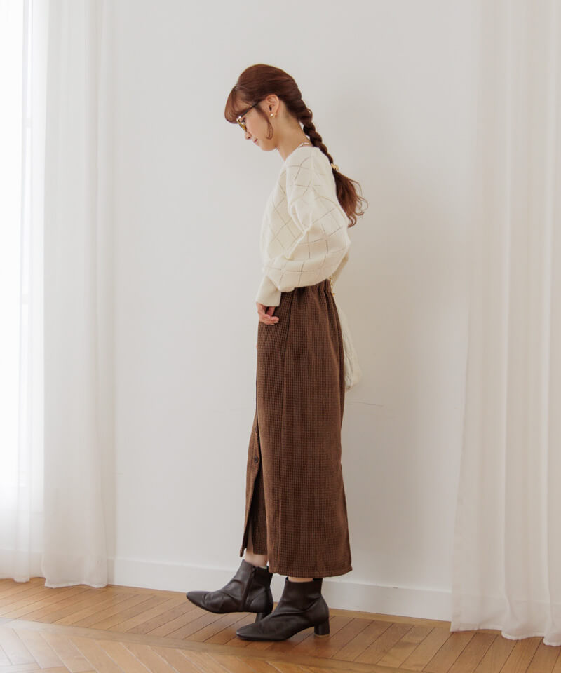 50%OFF】fluff check skirt2～ﾌﾗｯﾌﾁｪｯｸｽｶｰﾄ2 | flower／フラワー