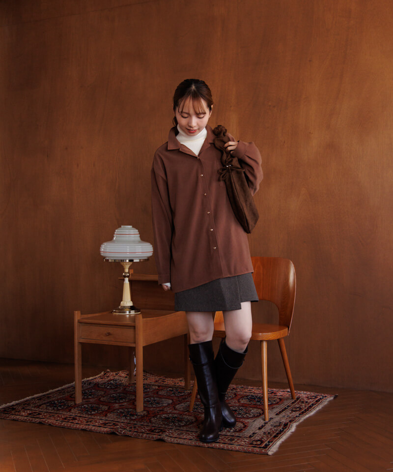 40%OFF】heart button shirt～ﾊｰﾄﾎﾞﾀﾝｼｬﾂ | flower／フラワー