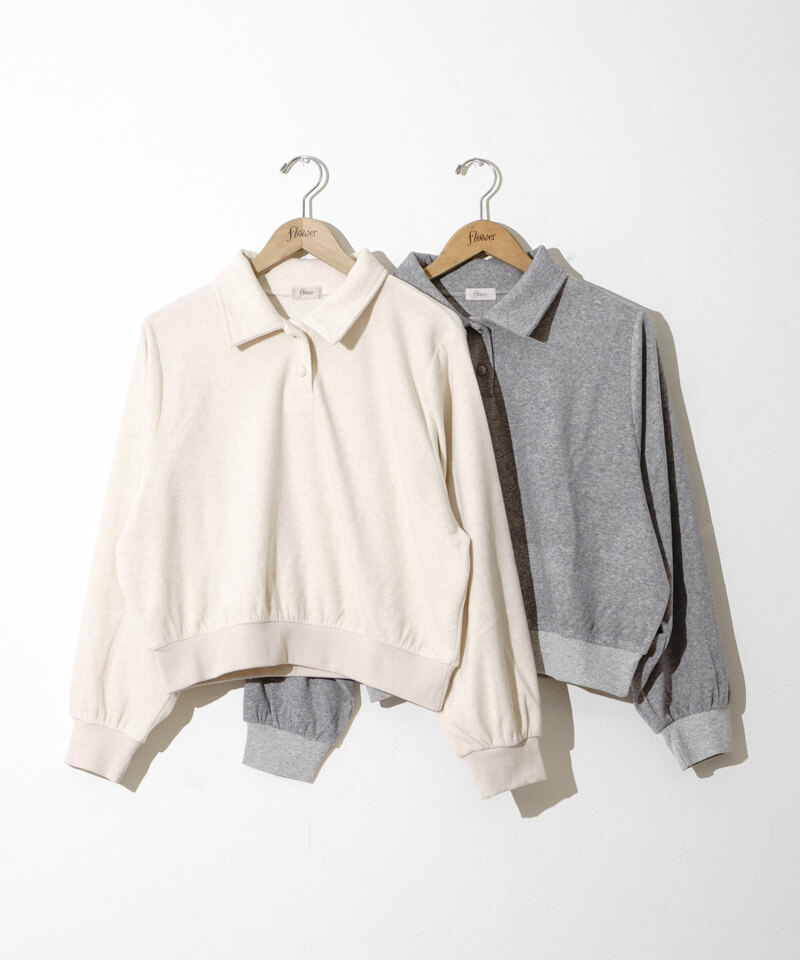 tシャツ パウダリーポロトップ レディース 20%OFF】powdery polo tops～ﾊﾟｳﾀﾞﾘｰﾎﾟﾛﾄｯﾌﾟ | flower／フラワー