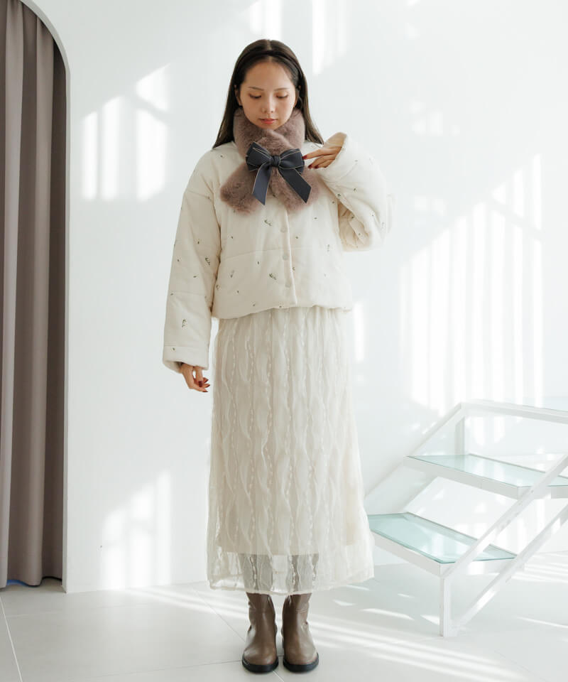 ribbon fur muffler～ﾘﾎﾞﾝﾌｧｰﾏﾌﾗｰ | flower／フラワー公式通販