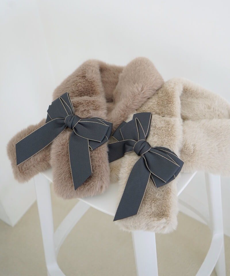 40%OFF】ribbon fur muffler～ﾘﾎﾞﾝﾌｧｰﾏﾌﾗｰ | flower／フラワー公式通販