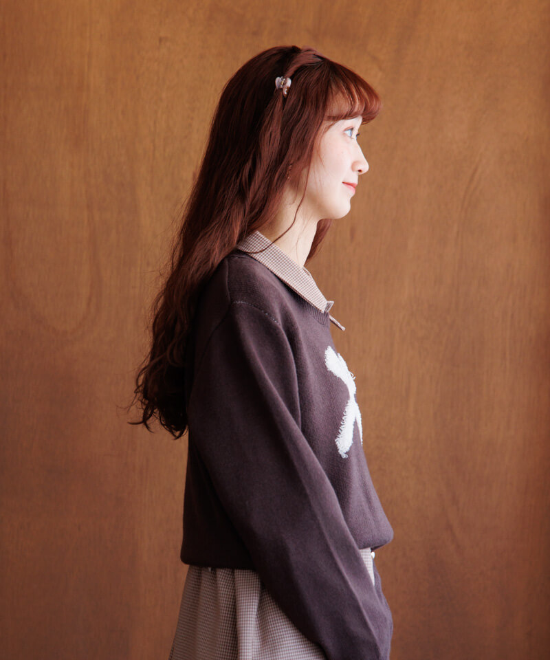 50%OFF】popping ribbon knit～ﾎﾟｯﾋﾟﾝｸﾞﾘﾎﾞﾝﾆｯﾄ | flower／フラワー