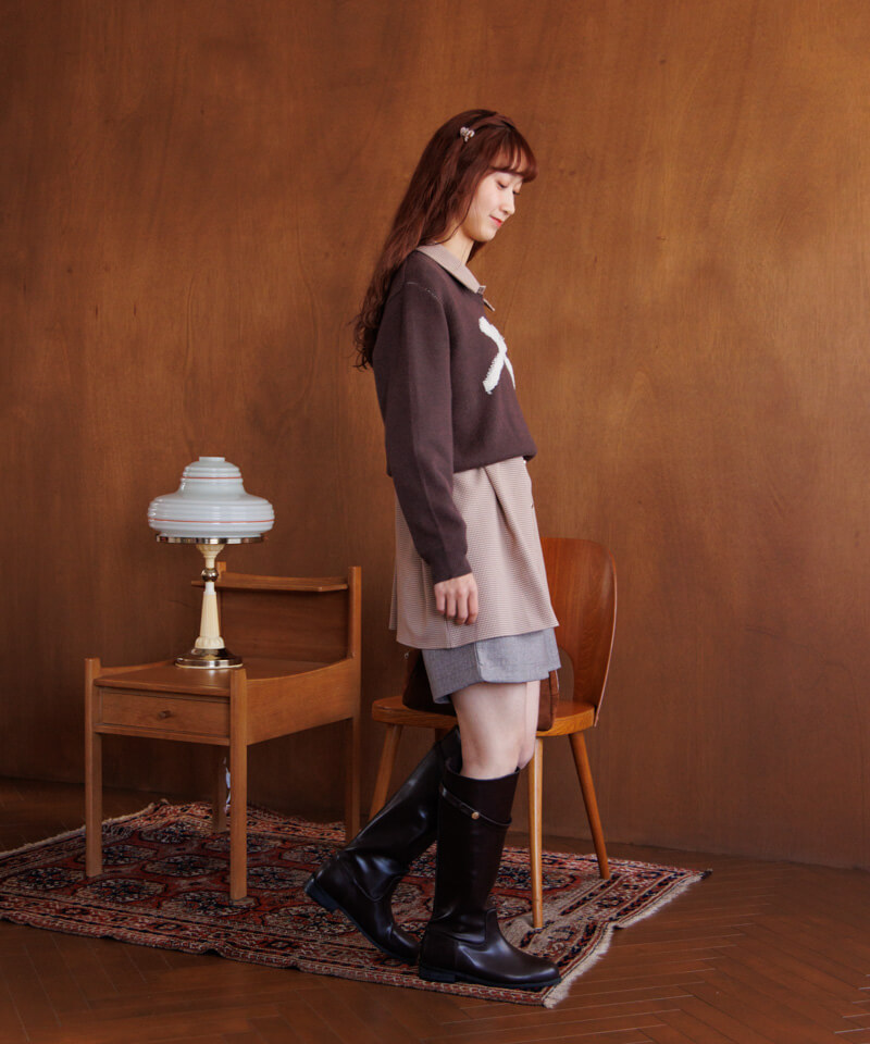 poppy KURUKURU RIBBON LOOSE KNIT　リボンニット 50%OFF】popping ribbon knit～ﾎﾟｯﾋﾟﾝｸﾞﾘﾎﾞﾝﾆｯﾄ | flower／フラワー