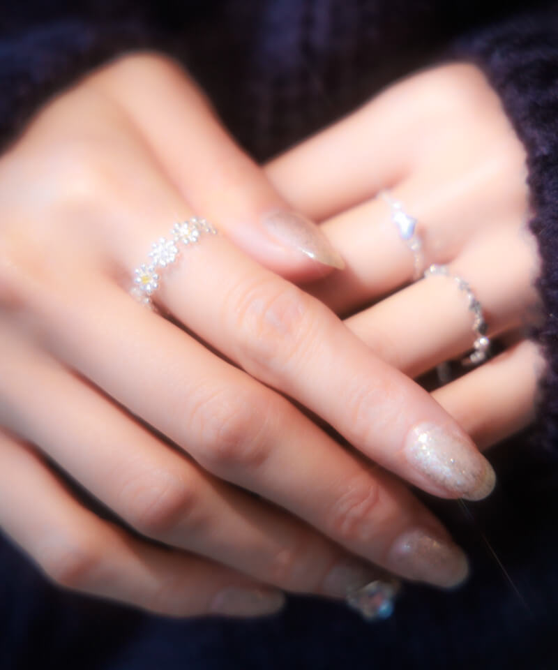 K14YG ホワイト デイジー フラワー リング daisy lace ring～ﾃﾞｲｼﾞｰﾚｰｽﾘﾝｸﾞ | flower／フラワー公式通販