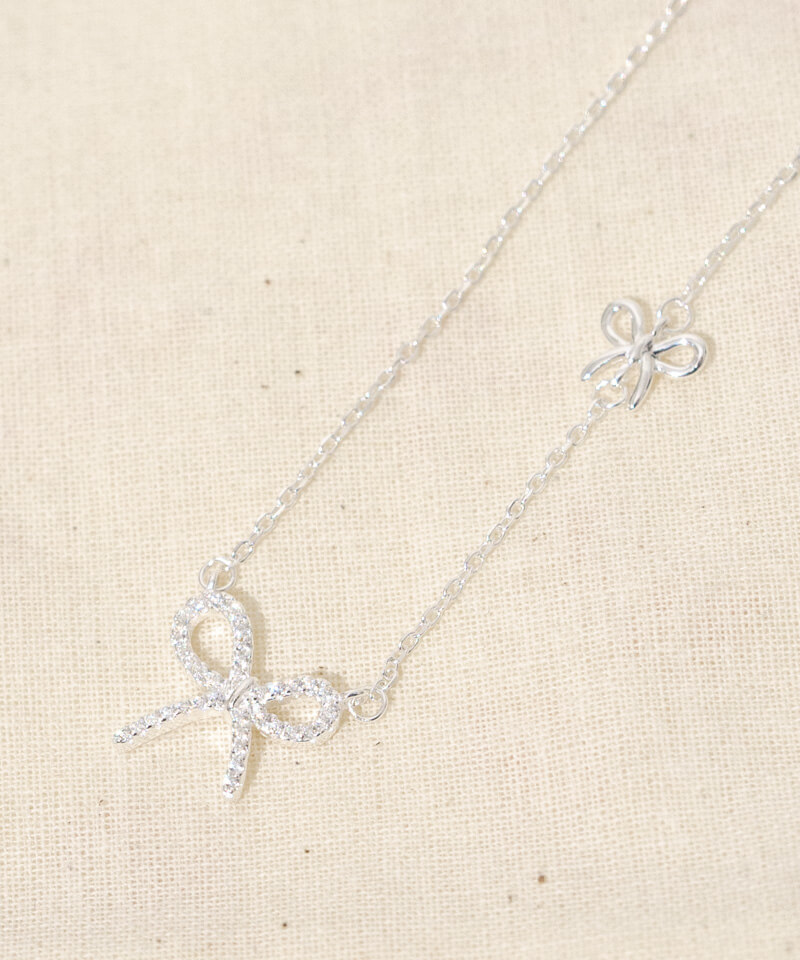 twin ribbon necklace～ﾂｲﾝﾘﾎﾞﾝﾈｯｸﾚｽ | flower／フラワー公式通販