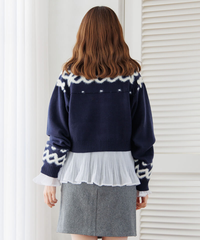 50%OFF】charming nordic knit～ﾁｬｰﾐﾝｸﾞﾉﾙﾃﾞｨｯｸﾆｯﾄ | flower／フラワー