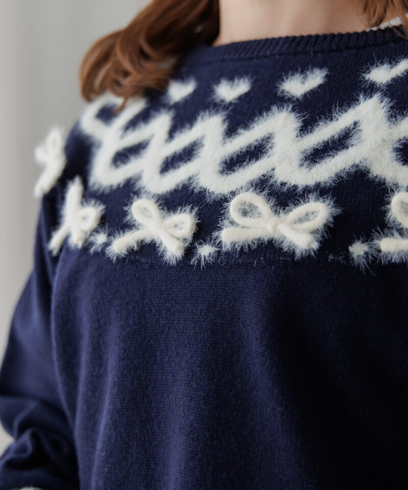 30%OFF】charming nordic knit～ﾁｬｰﾐﾝｸﾞﾉﾙﾃﾞｨｯｸﾆｯﾄ | flower