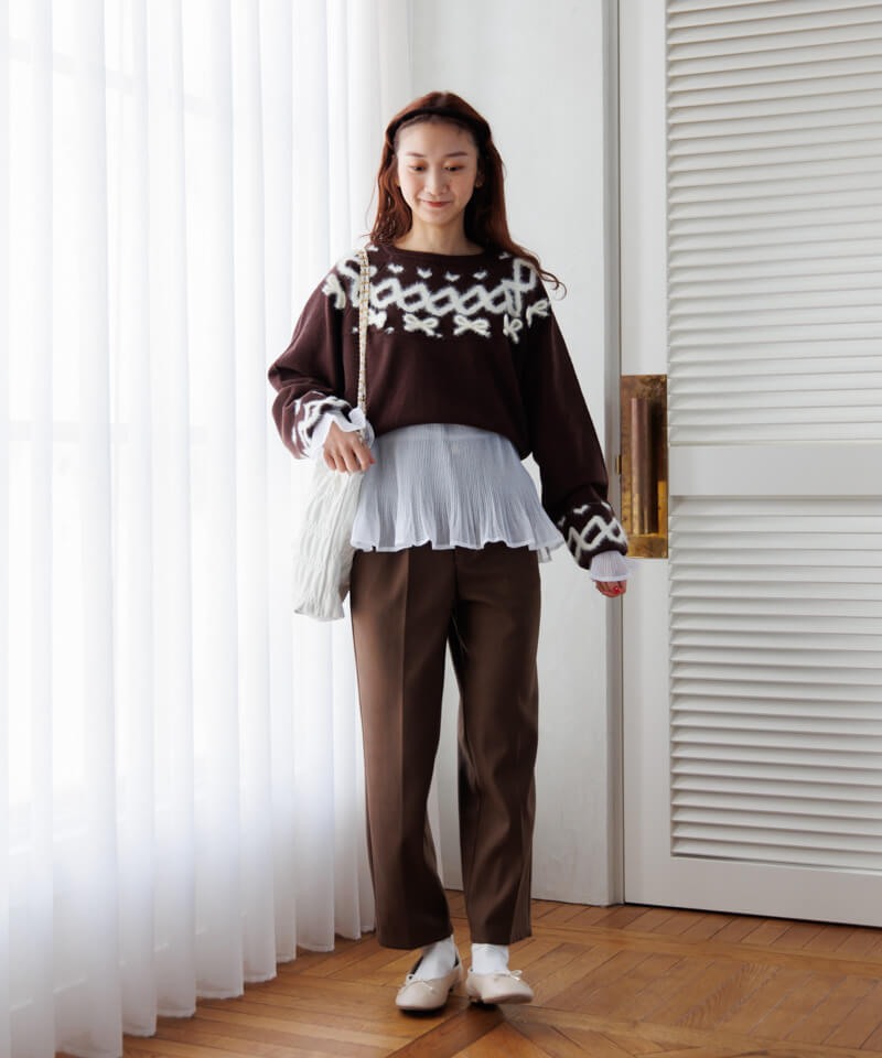 50%OFF】charming nordic knit～ﾁｬｰﾐﾝｸﾞﾉﾙﾃﾞｨｯｸﾆｯﾄ | flower／フラワー