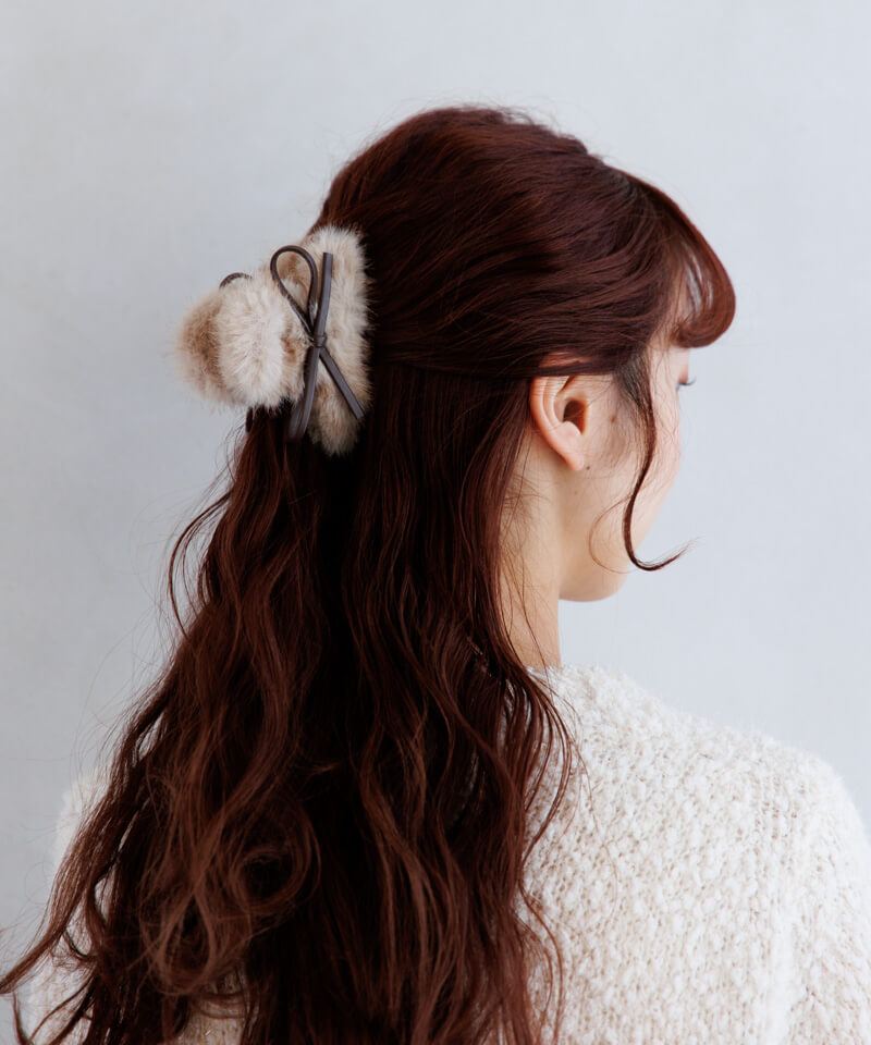 fur ribbon clip～ﾌｧｰﾘﾎﾞﾝｸﾘｯﾌﾟ | flower／フラワー公式通販
