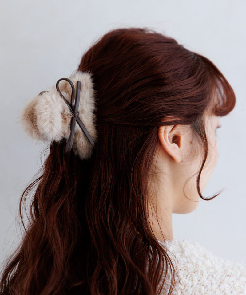 fur ribbon clip～ﾌｧｰﾘﾎﾞﾝｸﾘｯﾌﾟ | flower／フラワー公式通販