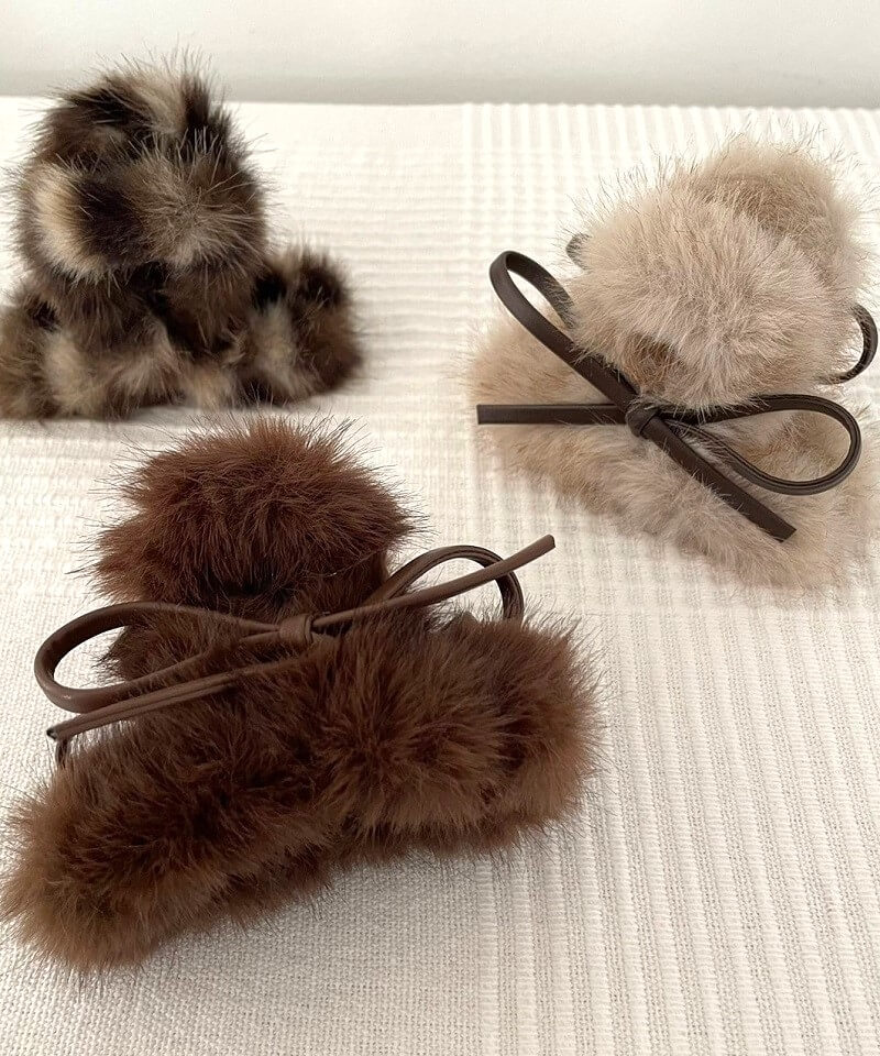 fur ribbon clip～ﾌｧｰﾘﾎﾞﾝｸﾘｯﾌﾟ | flower／フラワー公式通販