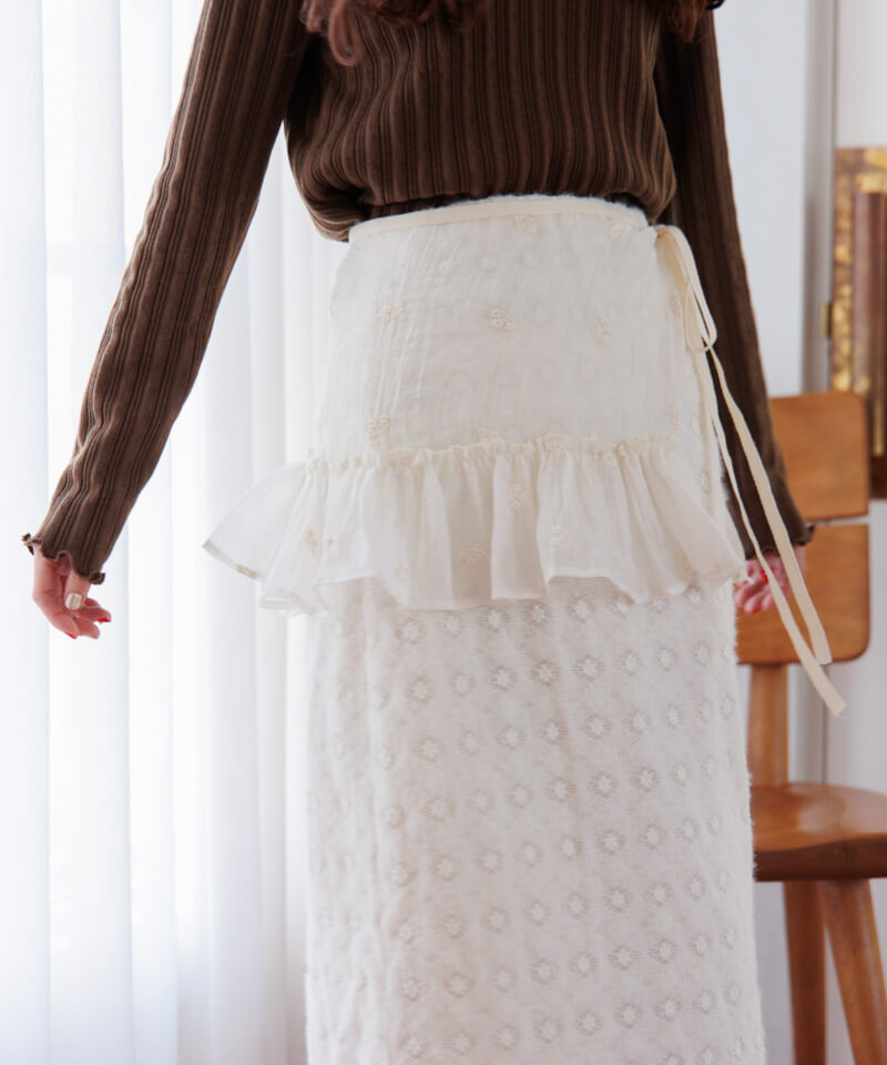 美品♡イエナラブークル フラワープリントラップスカート花柄ロング巻きスカート IENA（イエナ）の「IENA LA BOUCLE フラワープリント ラップ
