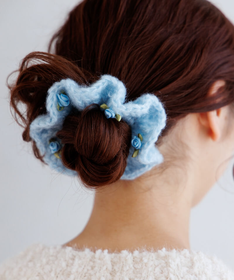 rosy knit hair gomme～ﾛｰｼﾞｰﾆｯﾄﾍｱｺﾞﾑ | flower／フラワー公式通販