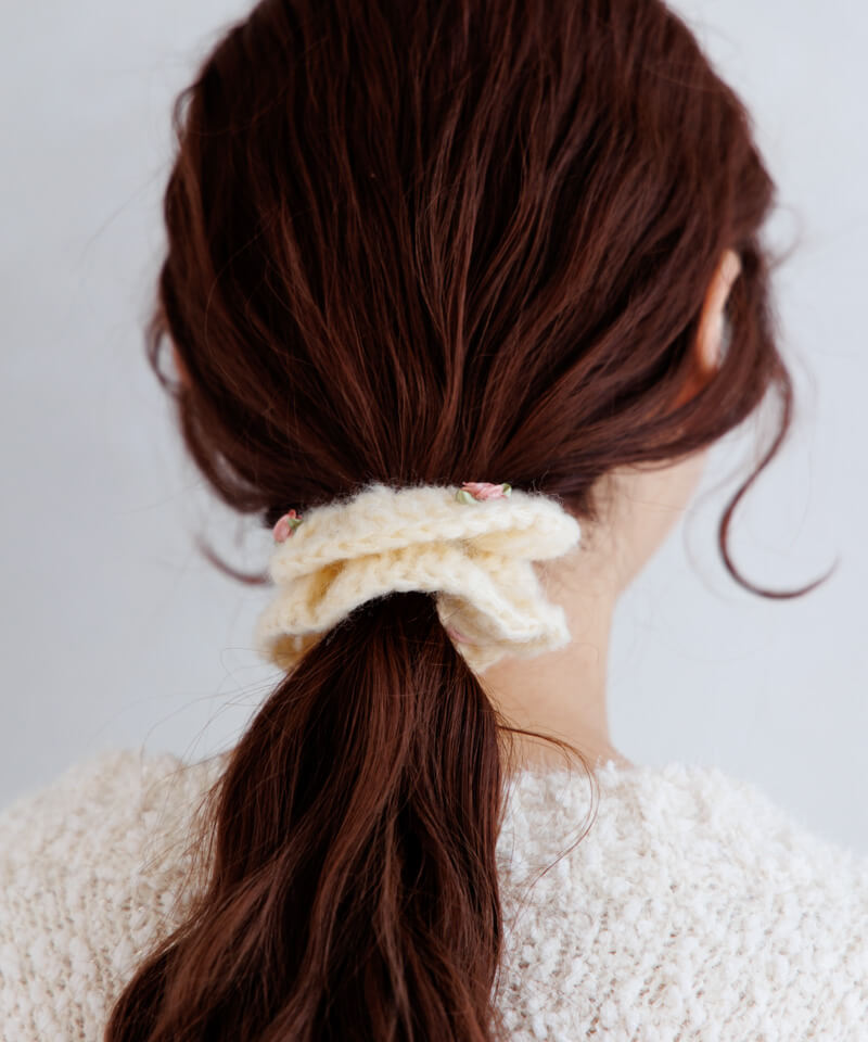 rosy knit hair gomme～ﾛｰｼﾞｰﾆｯﾄﾍｱｺﾞﾑ | flower／フラワー公式通販