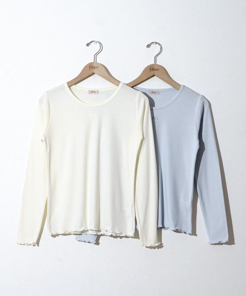 20%OFF】ribbon embroidery L/S2～ﾘﾎﾞﾝｴﾝﾌﾞﾛｲﾀﾞﾘｰﾛﾝｸﾞｽﾘｰﾌﾞ2