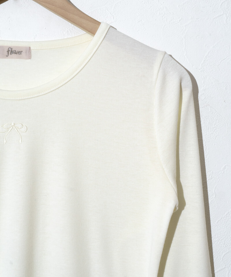 ribbon embroidery L/S2~リボンエンブロイダリーロングスリーブ2 | flower ribbon embroidery L/S2~リボンエンブロイダリーロングスリーブ2 | flower