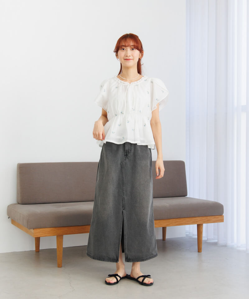 glad denim skirt～ｸﾞﾗｯﾄﾞﾃﾞﾆﾑｽｶｰﾄ | flower／フラワー公式通販
