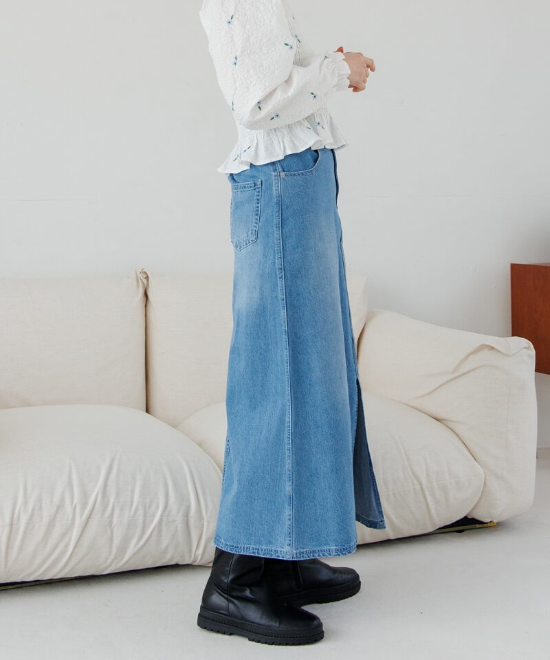 glad denim skirt～ｸﾞﾗｯﾄﾞﾃﾞﾆﾑｽｶｰﾄ | flower／フラワー公式通販