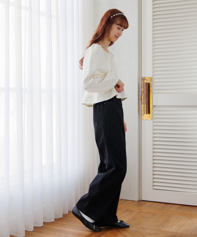 フラワージャガードブラウス｜BIGI online store - ビギ