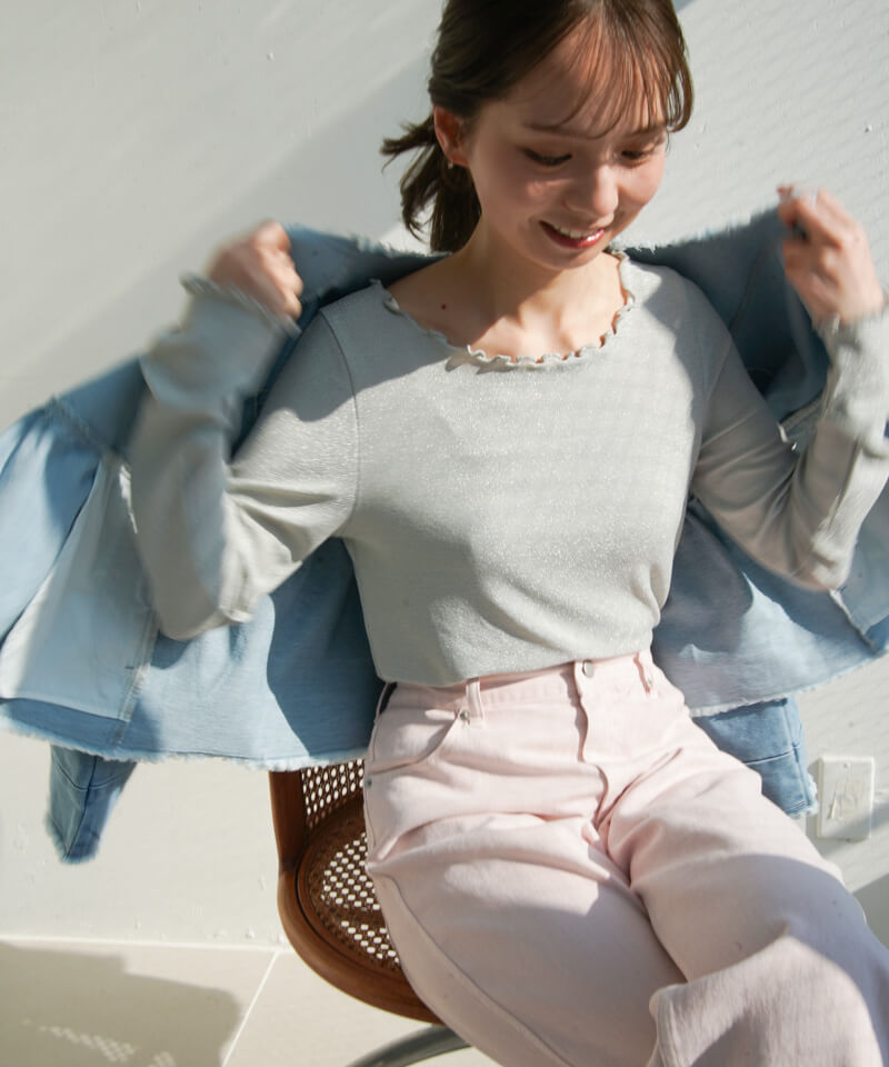 30%OFF】shiny mellow L/S～ｼｬｲﾆｰﾒﾛｰﾛﾝｸﾞｽﾘｰﾌﾞ | flower／フラワー公式通販