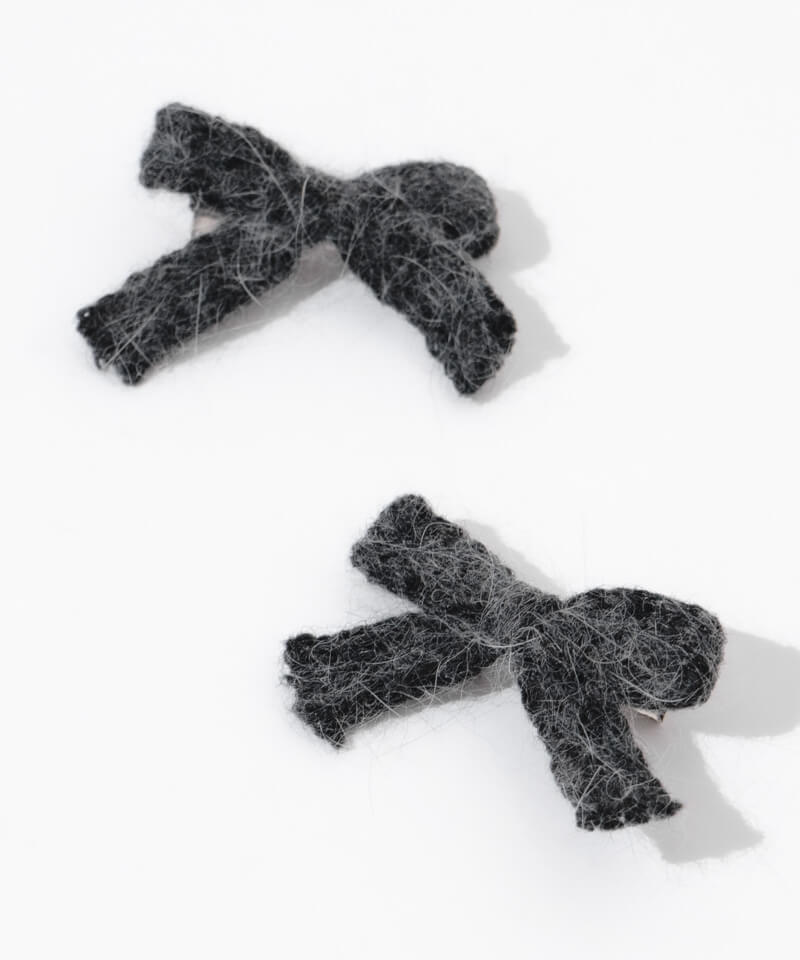 裂き布リボン入引き揃え糸✨ヘアクリップ 裂き布リボン入引き揃え糸✨ヘアクリップ