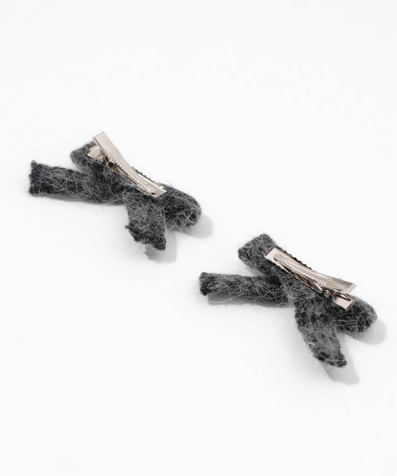knit ribbon clip～ﾆｯﾄﾘﾎﾞﾝｸﾘｯﾌﾟ(2pc) | flower／フラワー公式通販