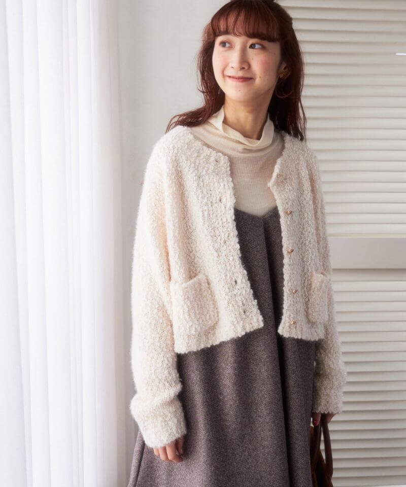 bubble knit cardigan2～ﾊﾞﾌﾞﾙﾆｯﾄｶｰﾃﾞｨｶﾞﾝ2 | flower／フラワー