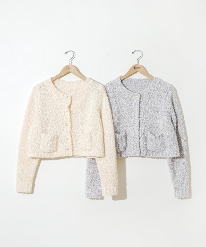 激安通販サイト bubble knit cardigan2～ﾊﾞﾌﾞﾙﾆｯﾄｶｰﾃﾞｨｶﾞﾝ2 | flower／フラワー カーディガン
