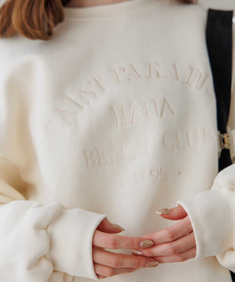 40%OFF】saint embroidery sweat～ｾｲﾝﾄｴﾝﾌﾞﾛｲﾀﾞﾘｰｽｳｪｯﾄ | flower