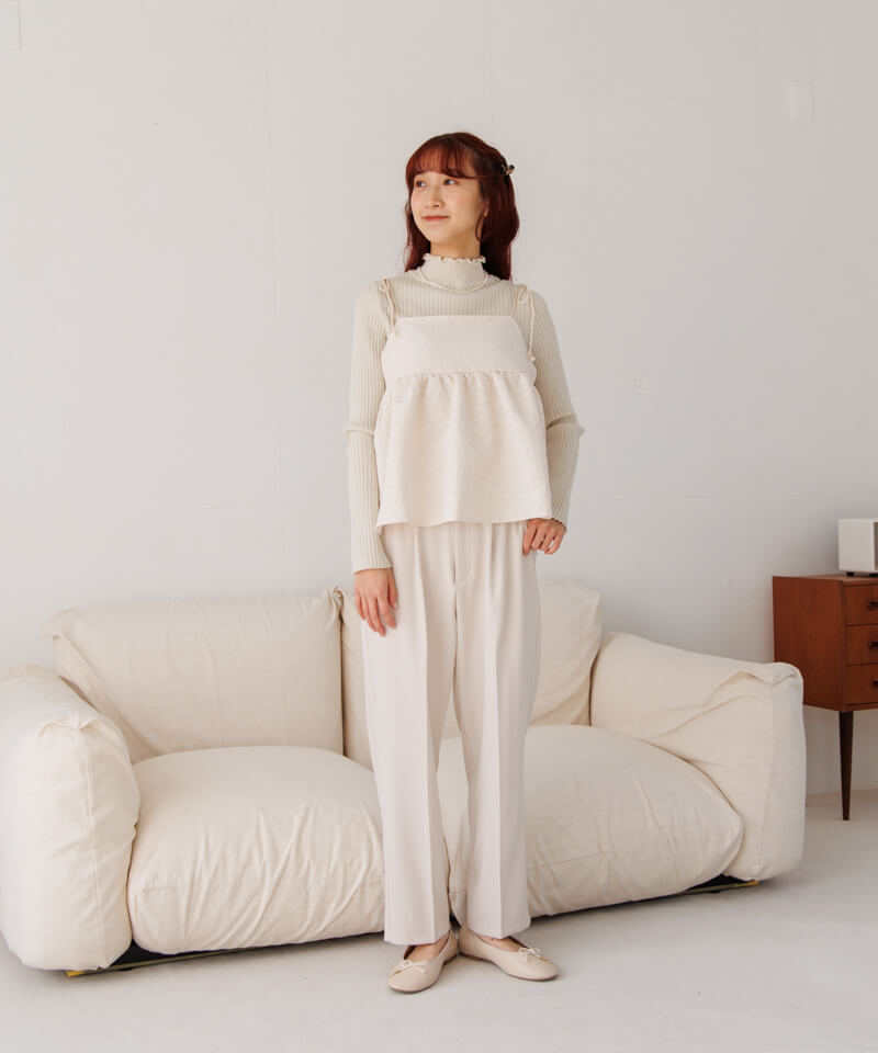 フラワーモチーフテーパードパンツ（その他パンツ）｜Fit more