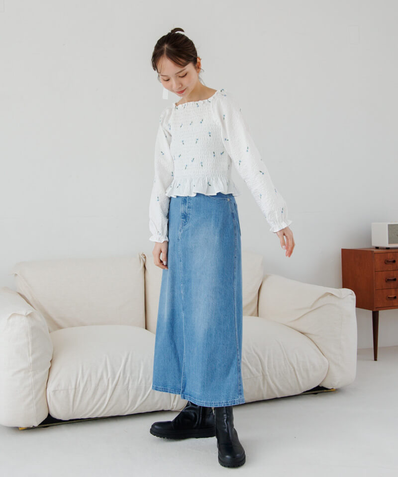 flower embroidery blouse～ﾌﾗﾜｰｴﾝﾌﾞﾛｲﾀﾞﾘｰﾌﾞﾗｳｽ | flower／フラワー