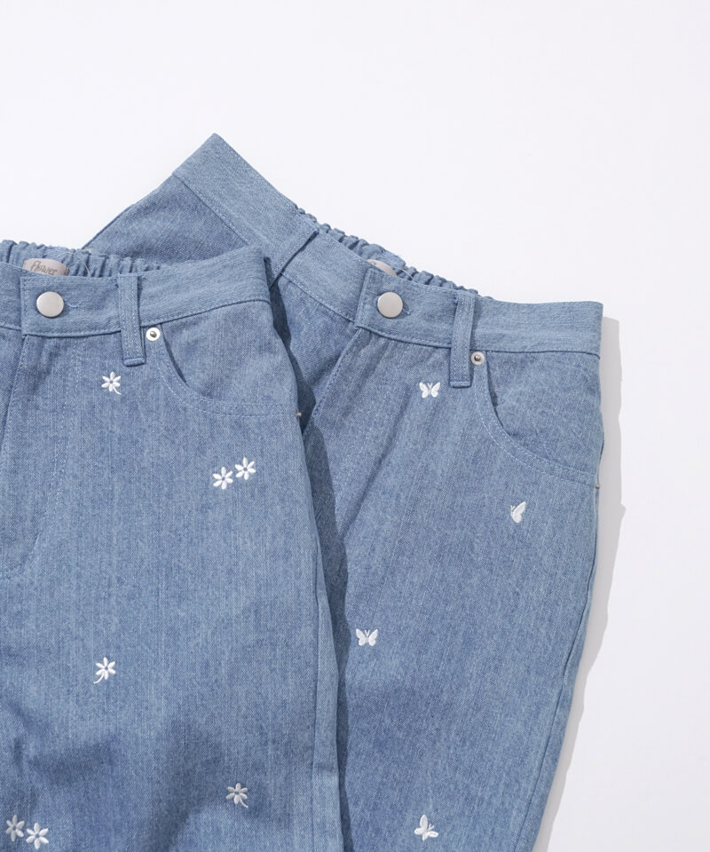 garden embroidery pants～ｶﾞｰﾃﾞﾝｴﾝﾌﾞﾛｲﾀﾞﾘｰﾊﾟﾝﾂ | flower