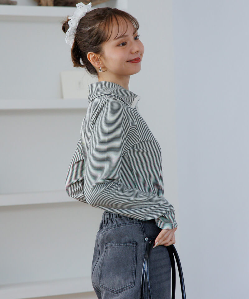 Rady ボーダーフラワートップス 40%OFF】tiny border top～ﾀｲﾆｰﾎﾞｰﾀﾞｰﾄｯﾌﾟ | flower／フラワー公式通販