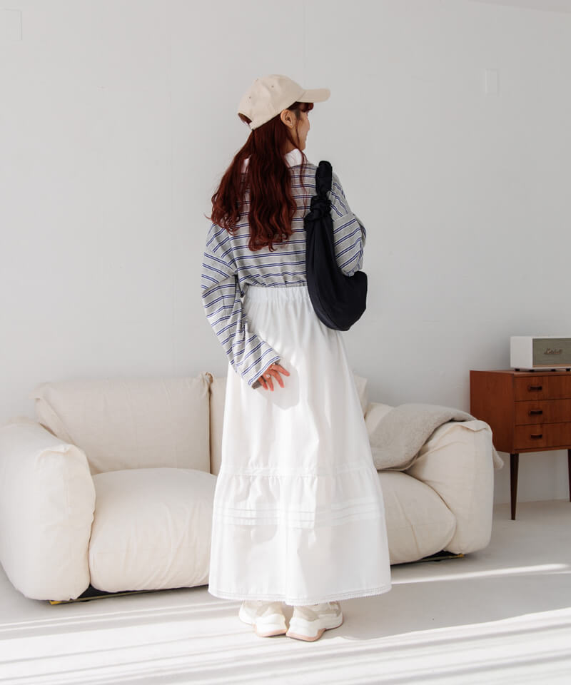 20%OFF】cotton tuck skirt～ｺｯﾄﾝﾀｯｸｽｶｰﾄ | flower／フラワー公式通販