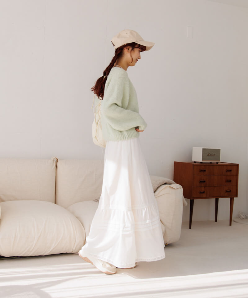 Flower コットンスカート 20%OFF】cotton tuck skirt～ｺｯﾄﾝﾀｯｸｽｶｰﾄ | flower／フラワー