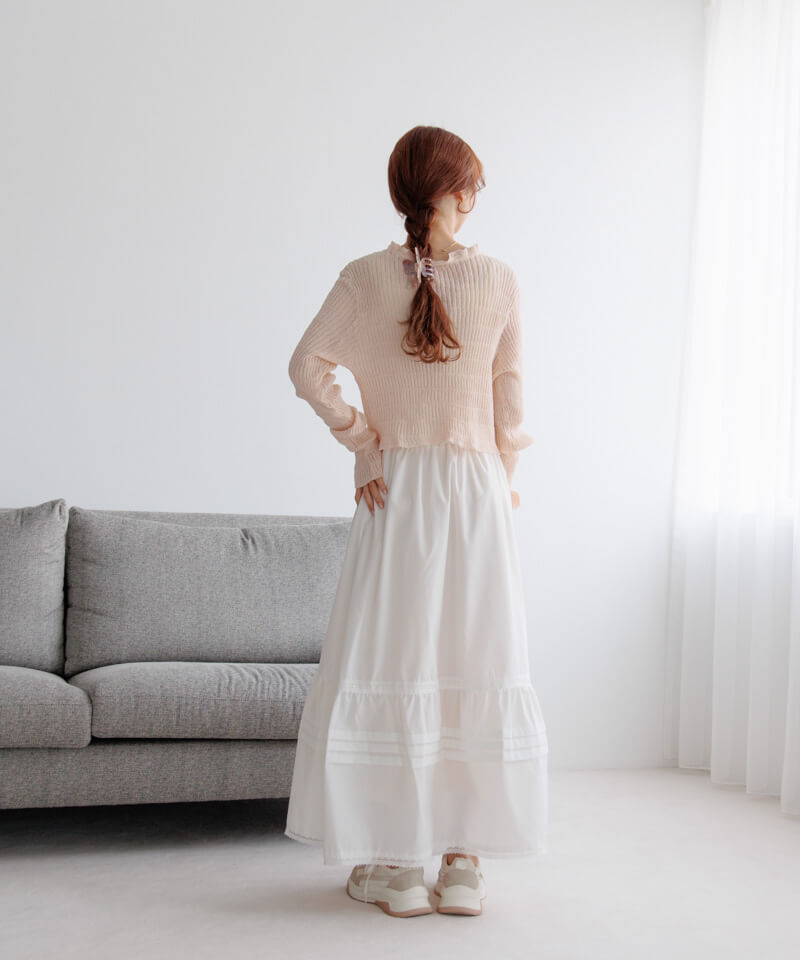 20%OFF】cotton tuck skirt～ｺｯﾄﾝﾀｯｸｽｶｰﾄ | flower／フラワー公式通販