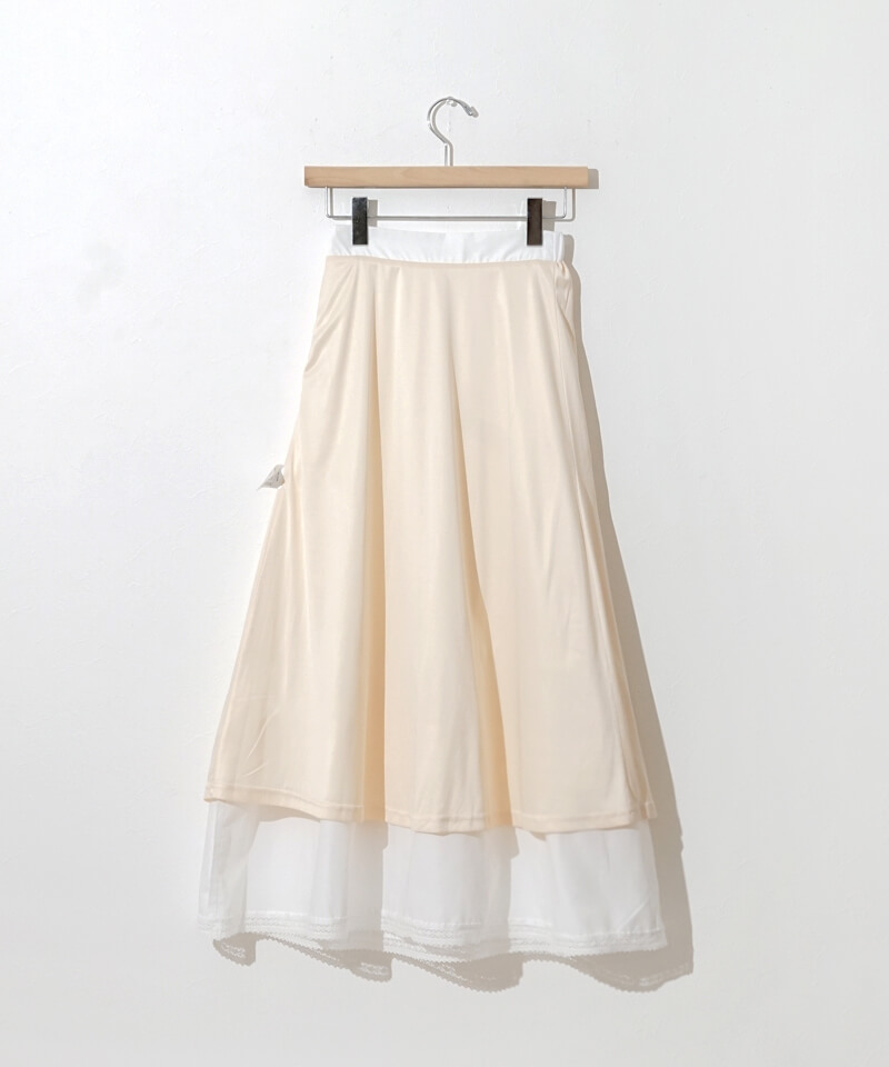 20%OFF】cotton tuck skirt～ｺｯﾄﾝﾀｯｸｽｶｰﾄ | flower／フラワー