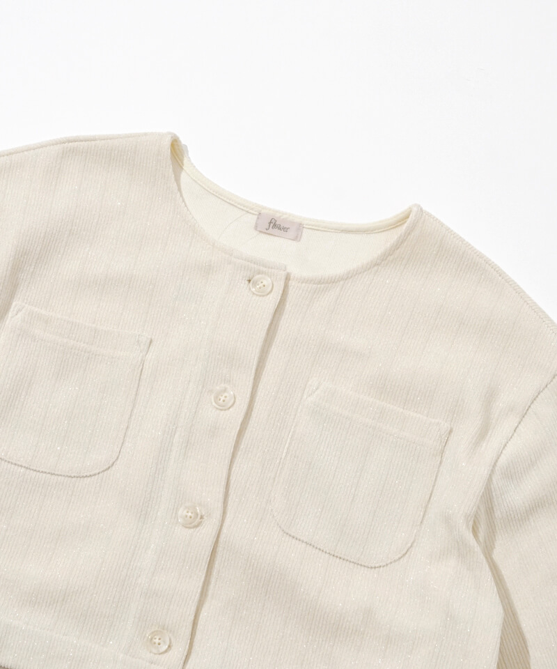 値下げ中‼️ohgaフラワージャケット 50%OFF】glitter corduroy jacket～ｸﾞﾘｯﾀｰｺｰﾃﾞｭﾛｲｼﾞｬｹｯﾄ
