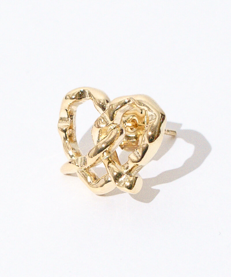 【Hei】rope pretzel earring〜ローププレッツェルピアス#2023春 ハートチェーンピアス – Neigeオンラインストア