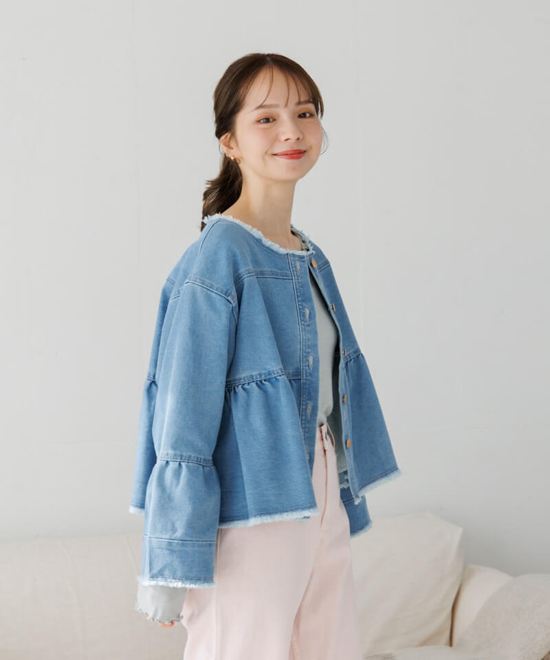 denim flare jacket～ﾃﾞﾆﾑﾌﾚｱｼﾞｬｹｯﾄ | flower／フラワー公式通販