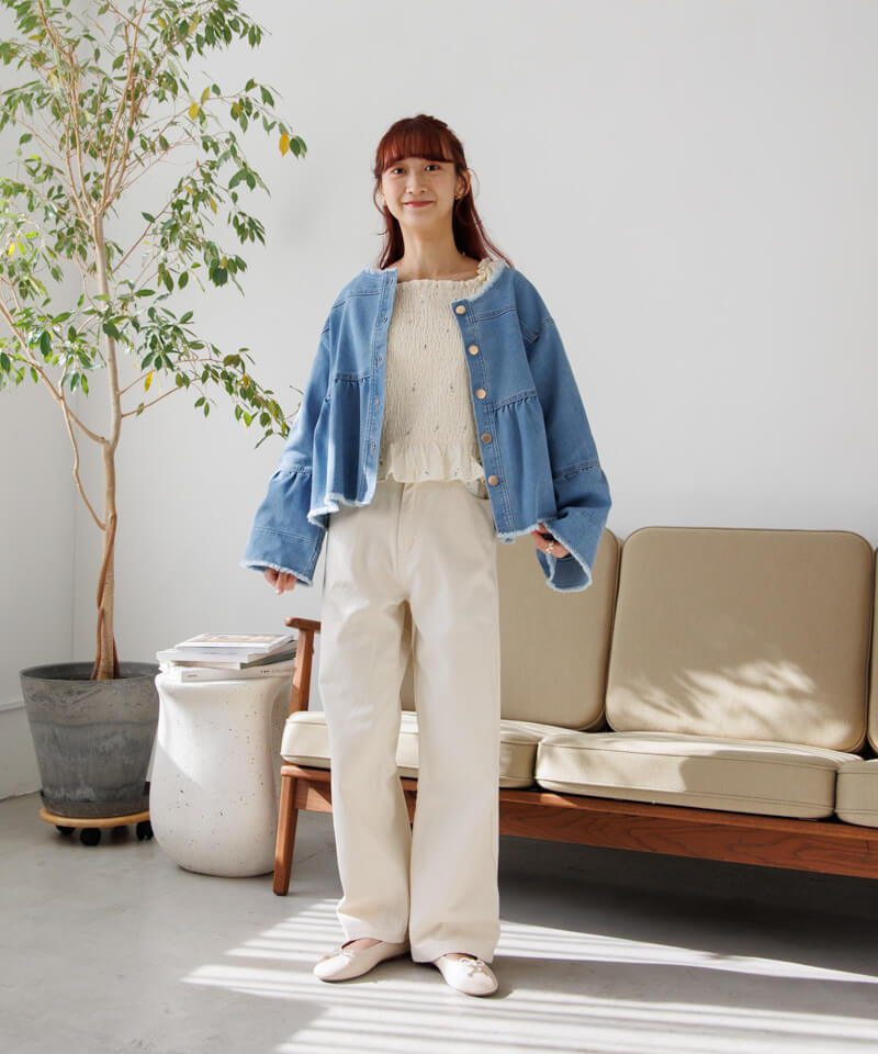 denim flare jacket～ﾃﾞﾆﾑﾌﾚｱｼﾞｬｹｯﾄ | flower／フラワー公式通販